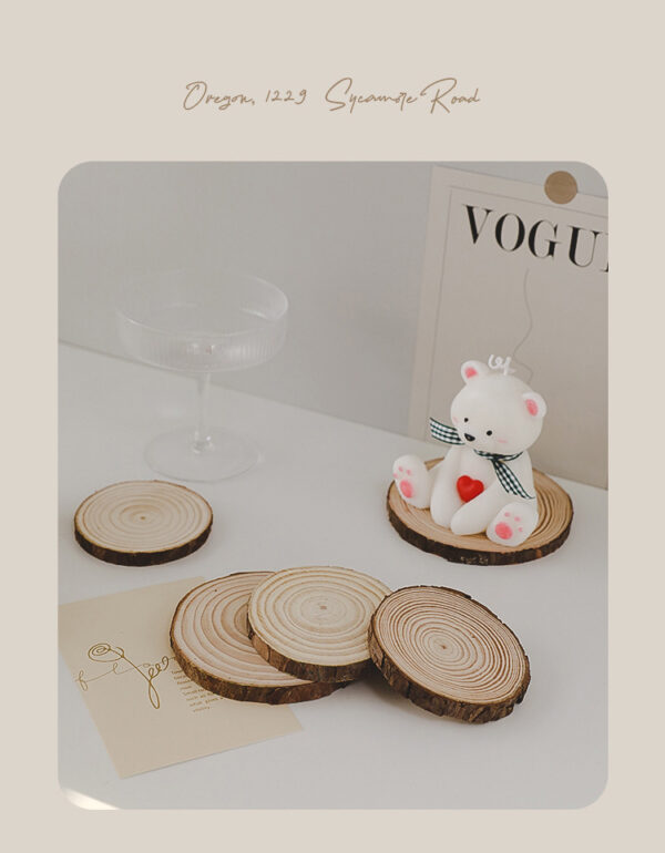 Natural wood Timber Coasters - Image 5