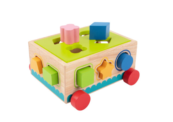 A Wooden Shape Sorter Pull Card by cord - Image 3
