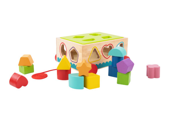 A Wooden Shape Sorter Pull Card by cord - Image 4