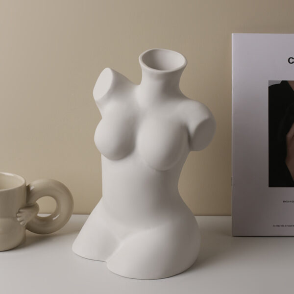 Ceramic Earthenware Flower Arrangement Vase Body Art Nordic Home Décor - Image 3