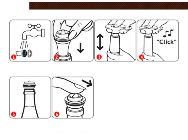 Reusable Bottle Sealer With vacuum pump Wine Prosecco Vacuum Pump Stopper Sealing Wine Stopper - Image 4