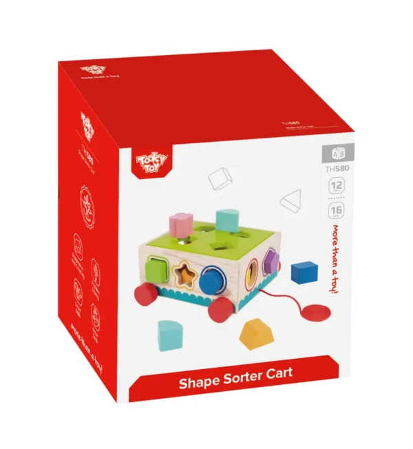 A Wooden Shape Sorter Pull Card by cord - Image 5