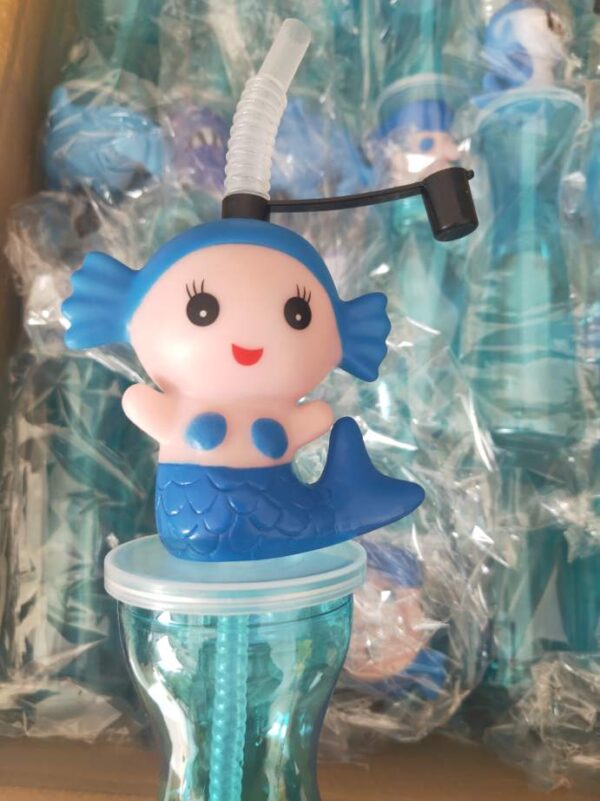 Shatter proof pool safe plastic reusable illuminated Cup with Mermaid Character - Image 2
