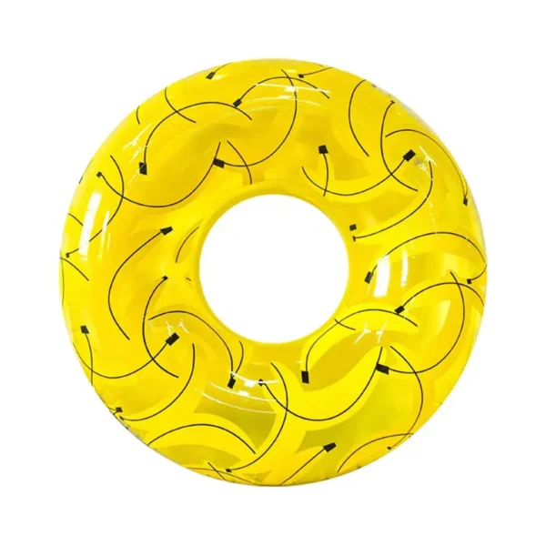 Yellow Inflatable round banana pool float 119cm - Image 2