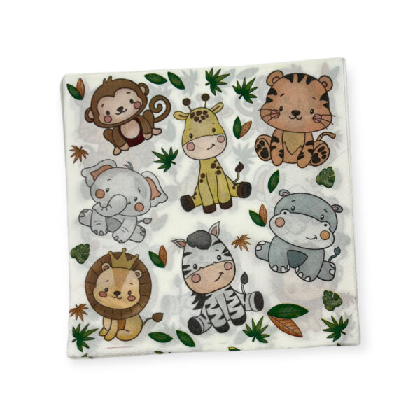 Baby Jungle Animal Party Supplies: Napkins, Plates, Cutlery, & Decorations for Kids' Celebrations