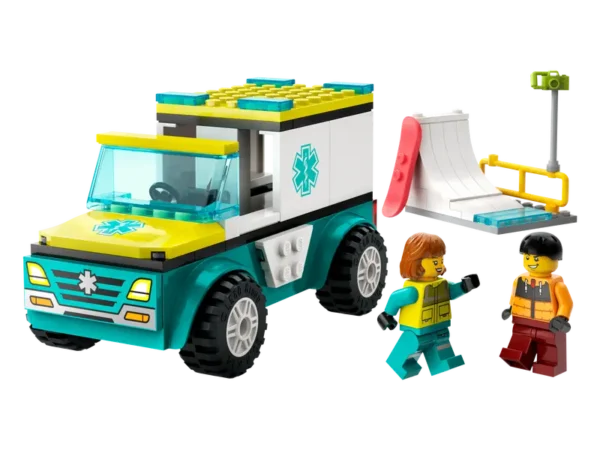 LEGO® Emergency Ambulance and Snowboarder - 60403 - Image 2
