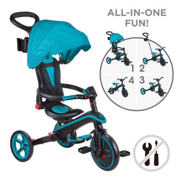Globber Original Explorer Trike 4 in 1 from baby to toddler years - Image 4