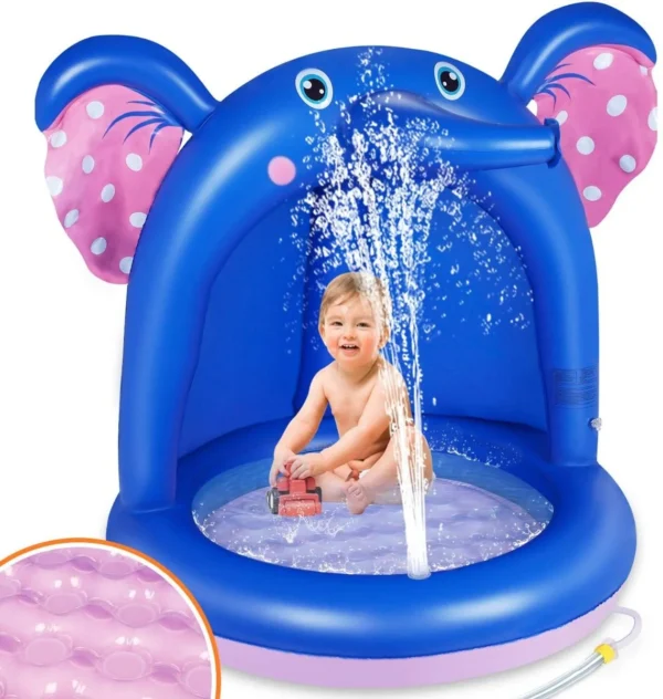 Inflatable Sprinkler pool for kids happy elephant design